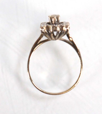 Lot 609 - A 14ct white gold ring set fifteen brilliant...