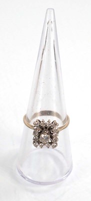 Lot 609 - A 14ct white gold ring set fifteen brilliant...
