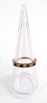 Lot 622 - Two 9ct yellow gold dress ring set clear and...