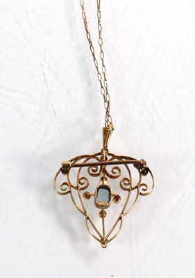 Lot 625 - A 9ct yellow gold elongated link necklace...