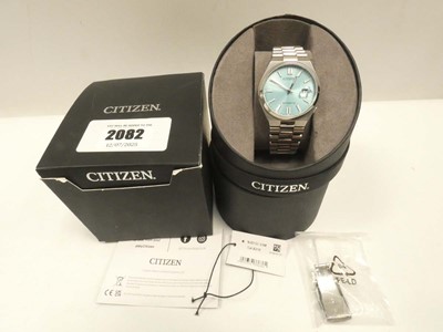 Lot 2082 - Citizen blue dial automatic wristwatch