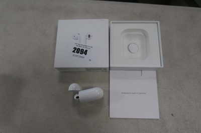 Lot 2094 - Apple Airpods 2nd Gen MV7N2MZ/A, boxed with...