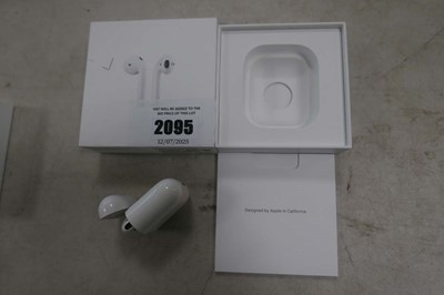 Lot 2095 - Apple Airpods 2nd Gen MV7N2MZ/A, boxed with...
