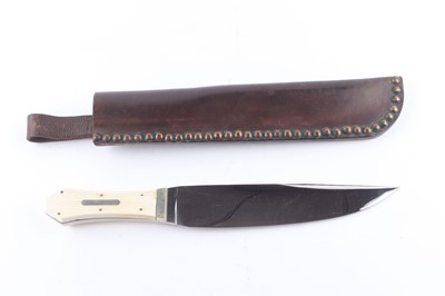 Lot 1003 - Bowie style knife with 9¾ ins full clip...