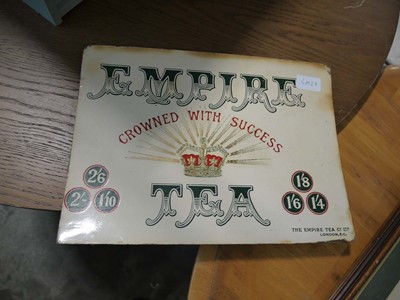 Lot 1065 - Framed and glazed Empire tea sign together...