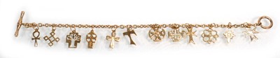 Lot 631 - A 9ct yellow gold chainlink bracelet with...