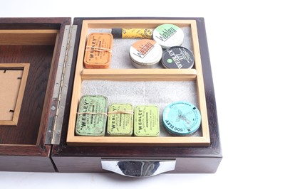 Lot 1051 - Wooden case containing a 4x20 air rifle scope,...