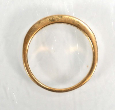 Lot 636 - An 18ct yellow gold half eternity ring set...