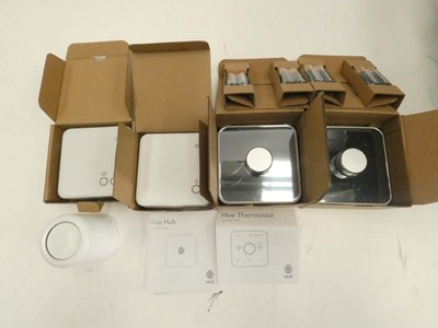Lot 2112 - 2 Hive thermostats, 2 Hive hubs and a Hive...