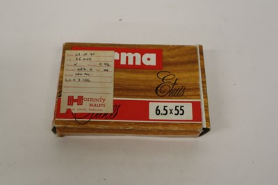 Lot 2487 - (S1) 12x 6.5x55 Norma cartridges and 6x cases