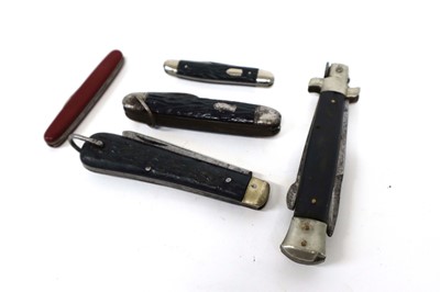 Lot 1076 - 5x assorted pocket knives