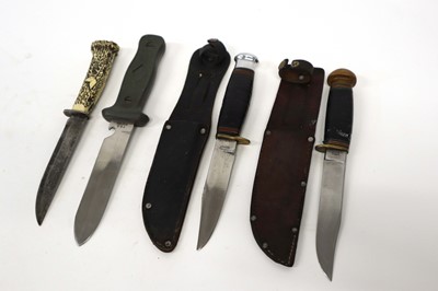 Lot 1079 - 4x fixed blade knives