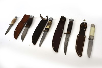 Lot 1080 - 5x fixed blade knives