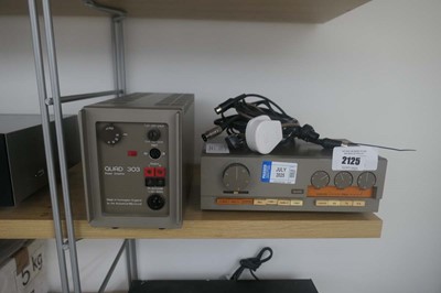 Lot 2125 - Quad 303 amp. plus Quad 33 preamp. and leads