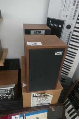 Lot 2126 - Pair of Rogers LS3/5A speakers, boxed