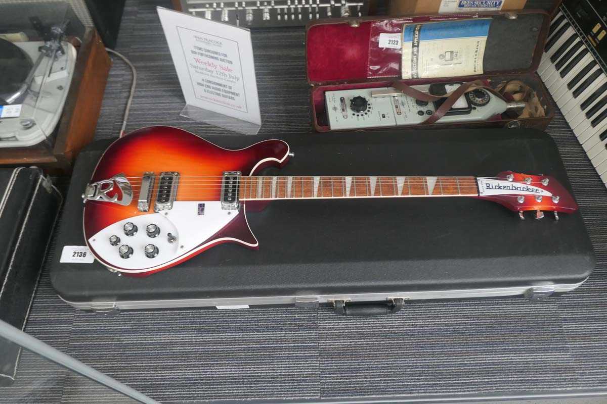 Lot 2136 - USA Rickenbacker 620 6 string red and white...