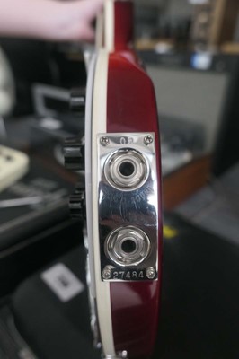 Lot 2136 - USA Rickenbacker 620 6 string red and white...