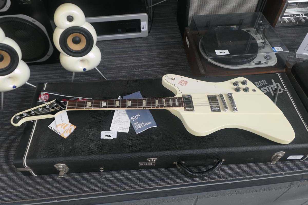 Lot 2137 - USA Gibson Firebird 6 string cream electric...