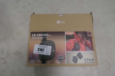 Lot 2157 - Boxed LG Xboom Go wireless portable speaker,...