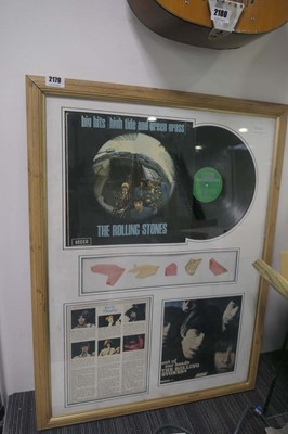 Lot 2179 - Framed Rolling Stones Big Hits, High Tide and...