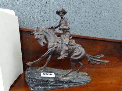 Lot 5018 - Resin figure of ride on horse