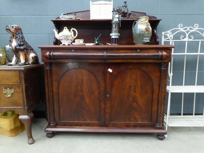 Lot 5023 - Victorian mahogany chiffonier with gallery