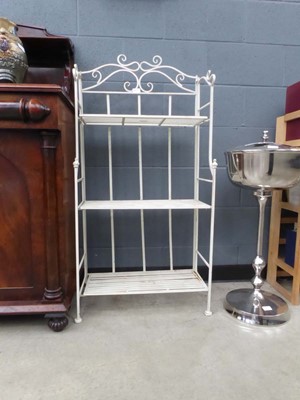 Lot 5024 - Folding metal 3 tier bookcase