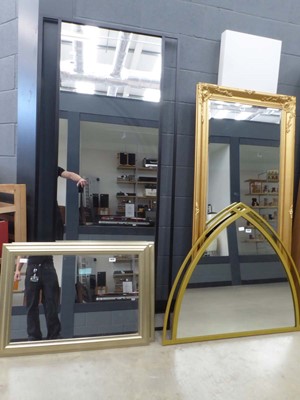 Lot 5027 - (6) Rectangular mirror in black metal frame