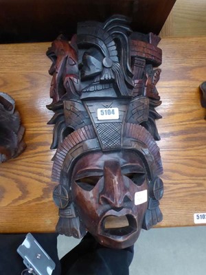Lot 5104 - Carved Aztec style mask
