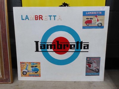 Lot 5033 - 2 Ferrari and Lambretta advertising posters