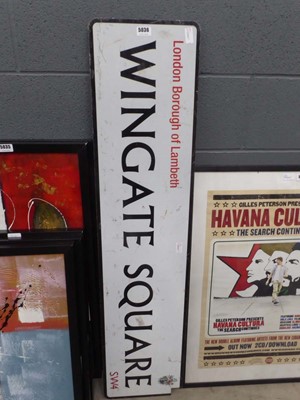 Lot 5036 - (1) Wingate Square sign