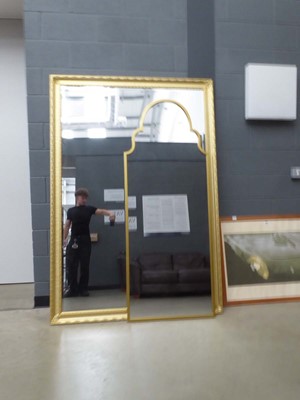 Lot 5038 - (8) Large bevelled mirror in gilt frame