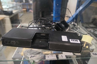 Lot 2226 - Logitech MN50 iPod dock with cables, remote, etc