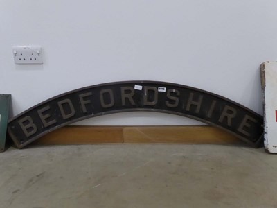 Lot 5045 - Cast iron Bedfordshire sign
