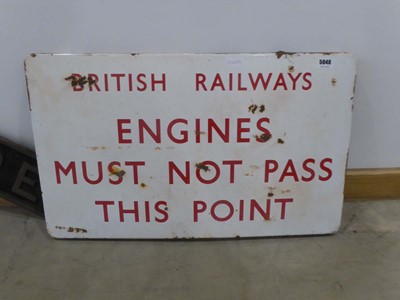 Lot 5046 - Enamelled British Railways sign