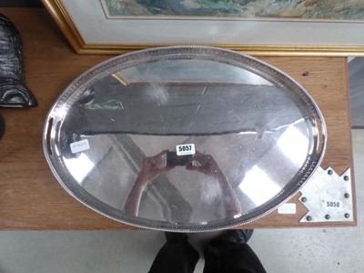 Lot 5057 - Silver plated gallery tray