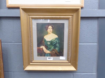 Lot 5071 - Highlighted print, study of lady