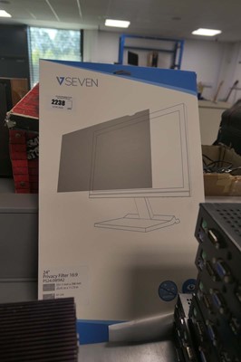 Lot 2238 - V7 24" 16 x 9 privacy filters for monitors