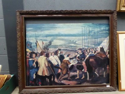 Lot 5084 - Oil on board, Conquistadors