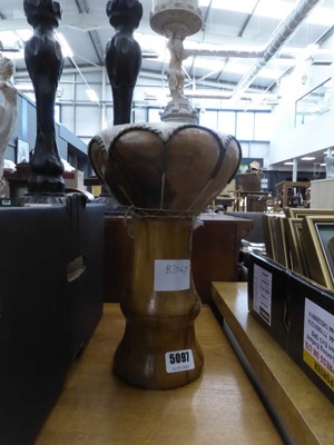 Lot 5097 - Miniature turned wooden drum