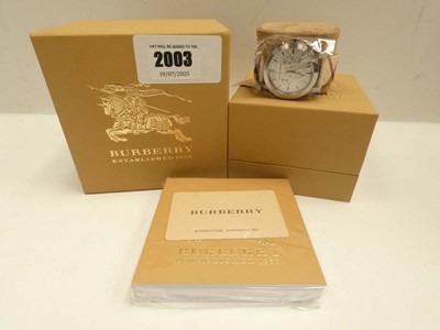 Lot 2003 - Burberry BU9357 wristwatch with box