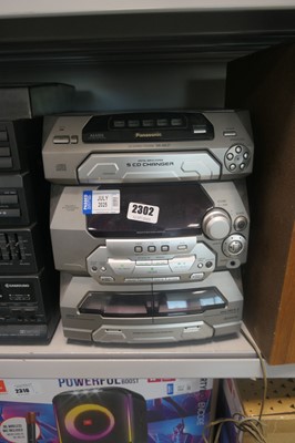 Lot 2302 - Panasonic SAAK27 CD stereo system to include 5...