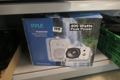 Lot 2319 - Pyle outdoor waterproof speaker system, boxed