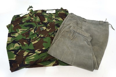 Lot 1257 - Pair of Bavarian deer stalker's suede...
