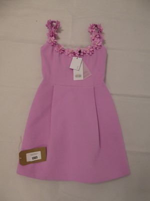 Lot 1303 - Nadine Merabi pink flower detail dress size 8