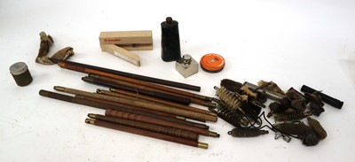 Lot 1105 - Mixed gauge rifle barrel cleaning kits, small...