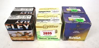 Lot 2035 - (S2) 150x 20 bore cartridges including SAGA...