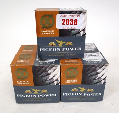 Lot 2038 - (S2) 125x 12 bore Lyevale Express Pigeon Power...