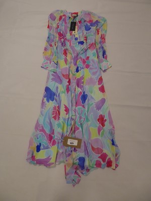 Lot 1325 - Rixo aero abstract tulip dress size 8