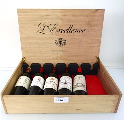 Lot 354 - A part wooden case of 5 L'Excellence Grand...